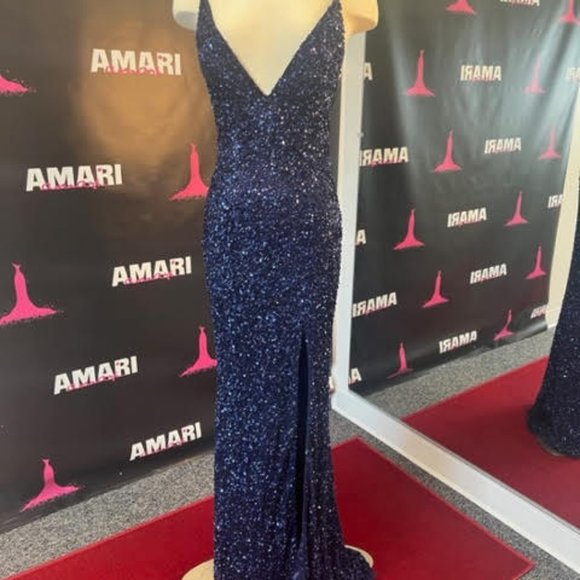 Primavera Prom Dress 3291 Navy Size 00 NWT - Picture 1 of 4